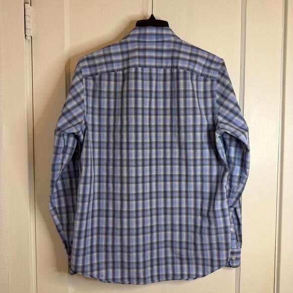 MICHAEL Michael Kors Plaid Button-Down Shirt, Blue Gray, Men’s Size M - Picture 2 of 8